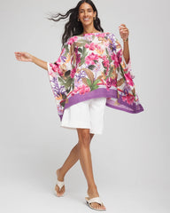 Chico's Clothing Floral-Print Poncho