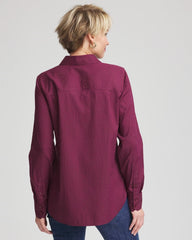Chico's Clothing No Iron™ Jacquard Chianti Animal-Motif Shirt
