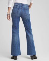Chico's Clothing Girlfriend Frayed Flared Jeans