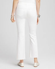 Chico's Clothing No-Stain Girlfriend Frayed Flared Jeans