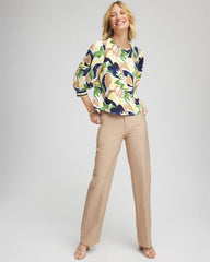 Chico's Clothing Cotton Straight-Leg Trousers