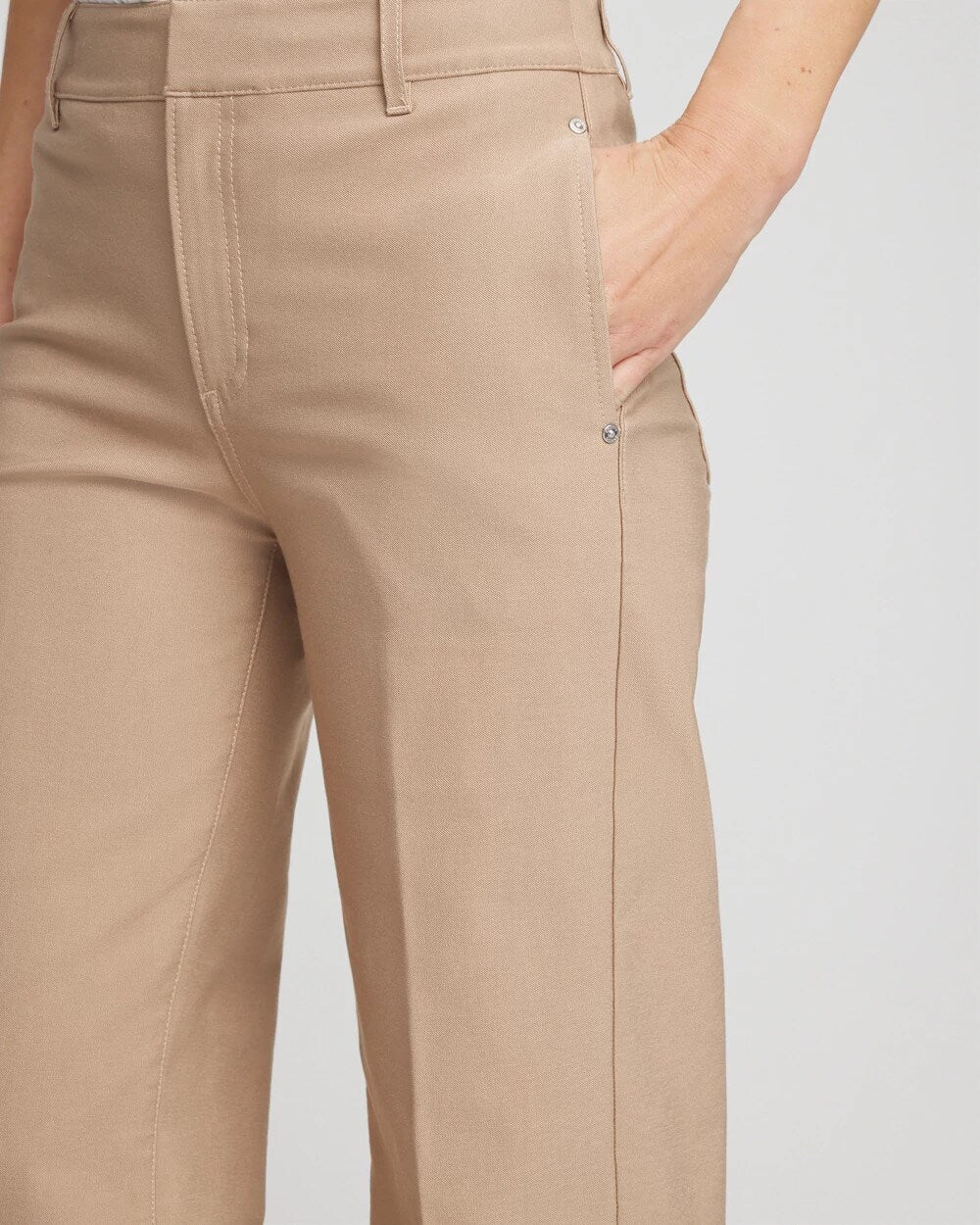 Chico's Clothing Cotton Straight-Leg Trousers