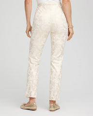 Chico's Clothing Juliet Golden Foiled Slim Ankle Pants