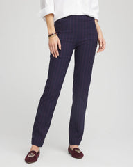 Chico's Clothing Shadow Stripe Brigitte™ Slim Pull-On Pants