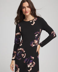 Chico's Clothing Floral Boatneck Column Maxi Dress