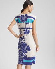 Chico's Clothing Travelers™ Wildflower Cap-Sleeved Column Dress