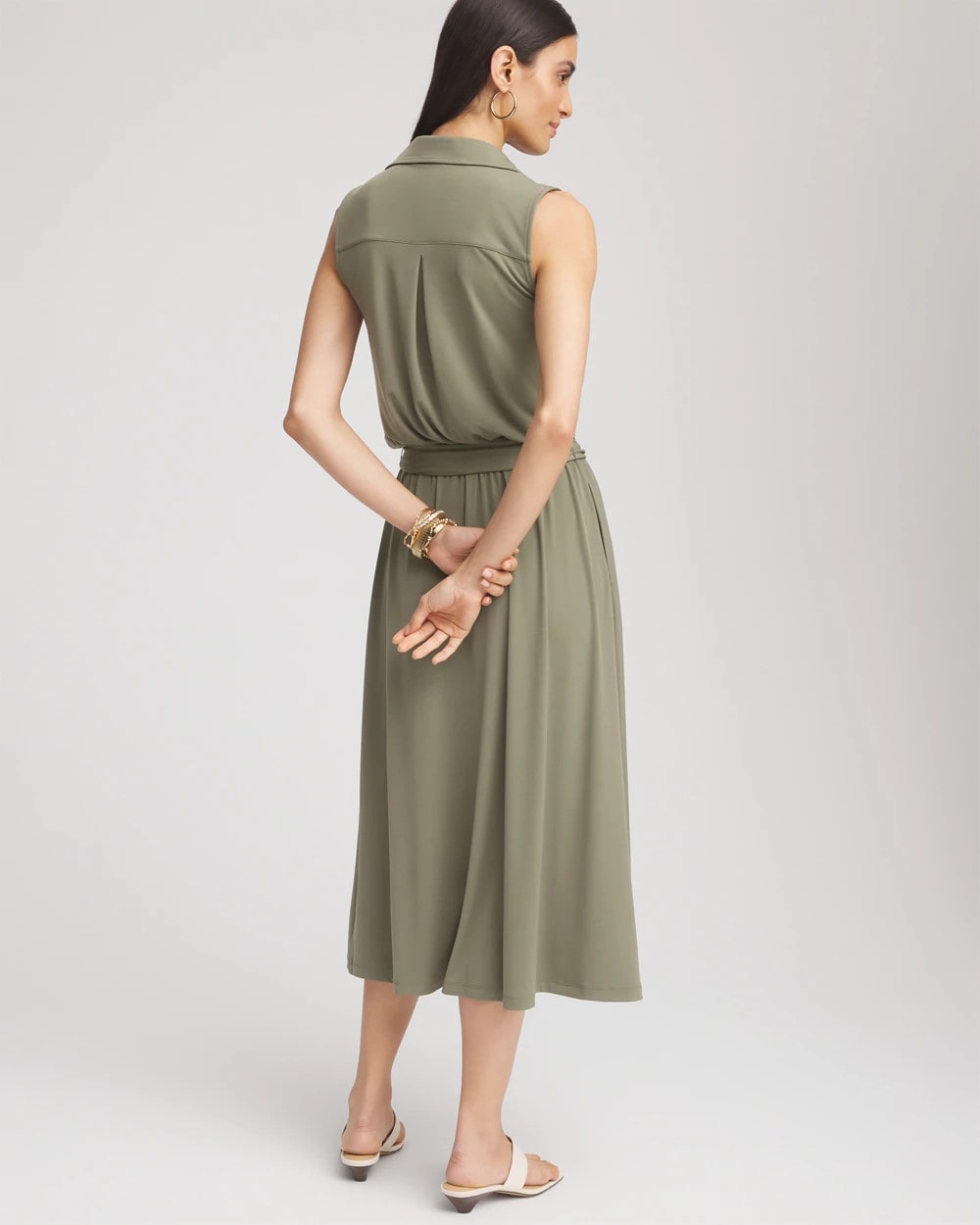 Chico's Collections Travelers™ Knit Sleeveless Shirtdress