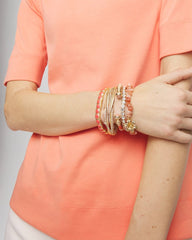 Chico's Jewelry Bold Orange Goldtone Stretch Bracelet