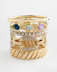 Chico's Jewelry Large Pave Link Toggle Bracelet