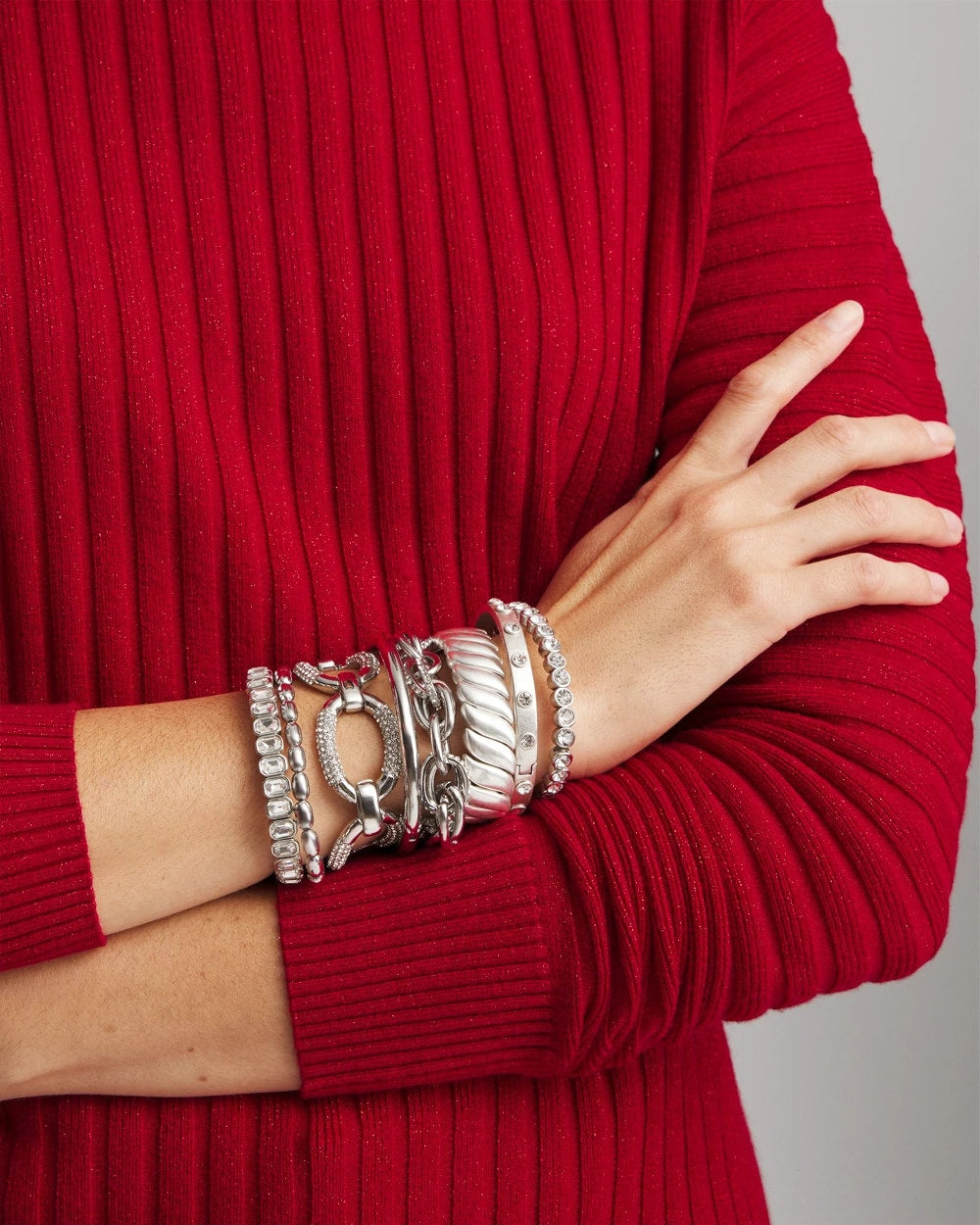 Chico's Jewelry Matte Twist Stretch Bracelet