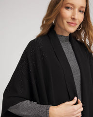 Chico's Accessories Embellished Shawl Collar Ruana