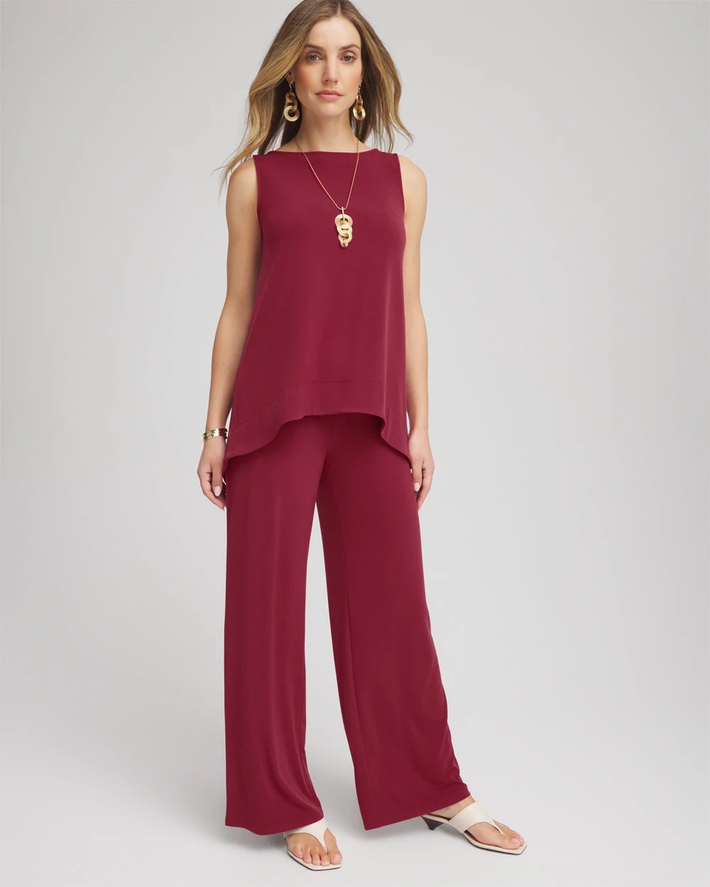 Chico's Petites Petite Travelers™ Knit Wide-Leg Pants