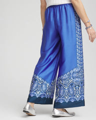 Chico's Petites Petite Pull-on Paisley Drawstring Cropped Pants