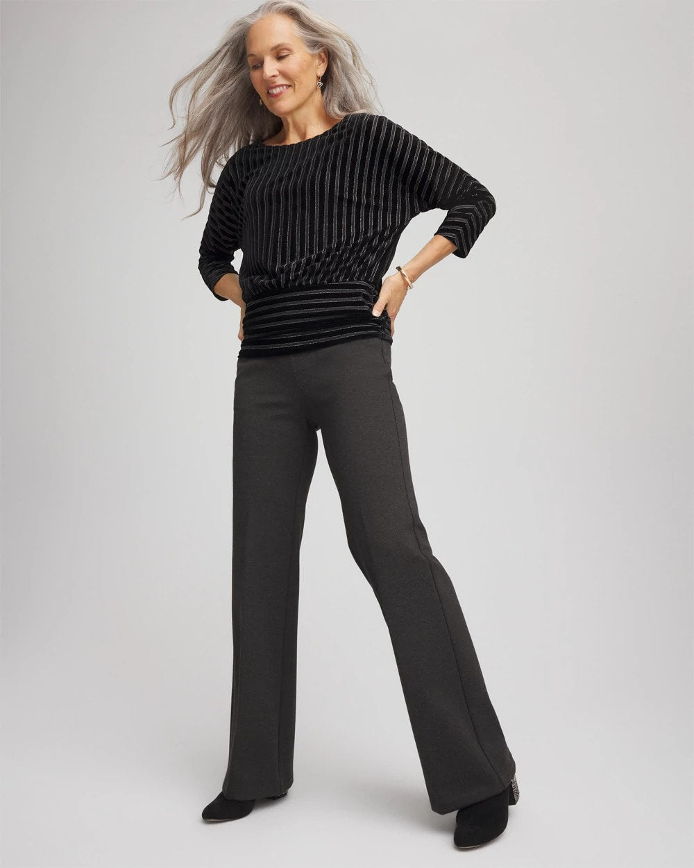 Chico's Petites Petite Juliet Wide Full-Length Ponte Pants