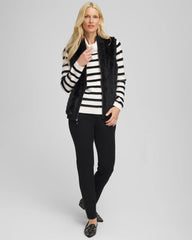 Chico's Collections Zenergy® Luxe Eyelash Striped Sweater