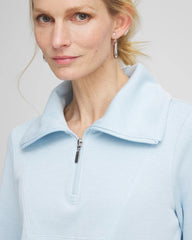 Chico's Collections Zenergy® Beach Slub Half-Zip Pullover Top