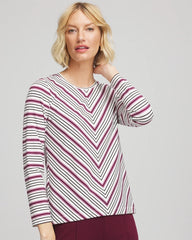 Chico's Collections Zenergy® Soft Brushed Striped Top