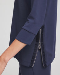 Chico's Collections Zenergy® Satin-Trim Tunic