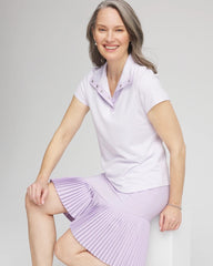Chico's Collections Zenergy® Striped UPF Short-Sleeve Top