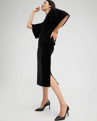Chico's Collections Travelers™ Velvet Midi Skirt