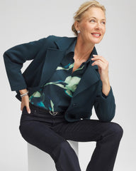 Chico's Collections No Iron™ Glacial Flora Sateen Shirt