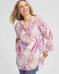 Chico's Collections No Iron™ Multi Paisley Linen Tunic