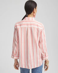 Chico's Collections No Iron™ Striped Linen Shirt