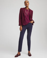 Chico's Collections Pinstriped Brigitte™ Slim Pull-On Ankle Pants