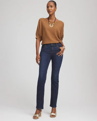 Chico's Collections Girlfriend Slim Full-Length Jeans