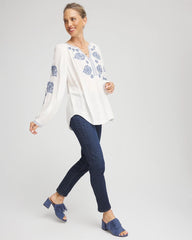Chico's Collections Girlfriend Slim Ankle Jeans